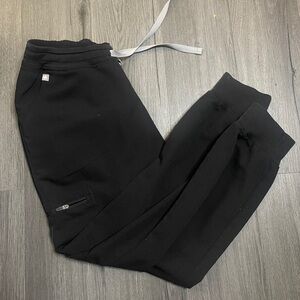 Figs Technical Collection Womens Black Jogger Scrub Pants